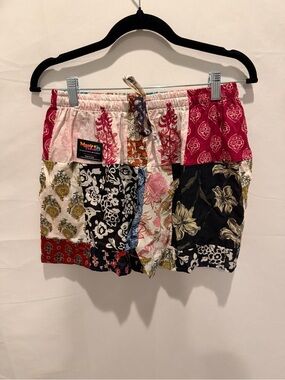 NWT magic touch Boho Patchwork Women's shorts.one size.hippie,100%cotton,summer